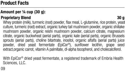  - Equine Immune Support, Rev 06 Supplement Facts