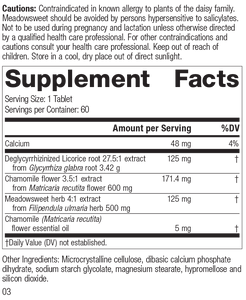 supplement fact label
