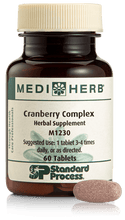 Load image into Gallery viewer, A bottle of Cranberry Complex next to a tablet.