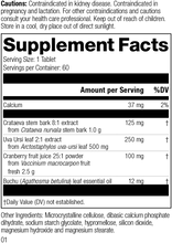 Load image into Gallery viewer, Supplement Facts for Cranberry Complex M1230, Revision 01.