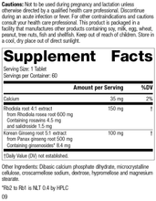 Load image into Gallery viewer, Rhodiola &amp; Ginseng Complex, Rev 09 Supplement Facts
