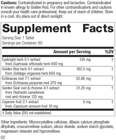  - Rev 01 Supplement Facts Image