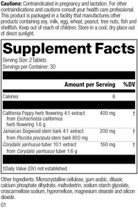 Nervagesic, Rev 01 Supplement Facts