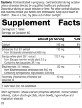 Load image into Gallery viewer, Bacopa Complex, Rev 03 Supplement Facts