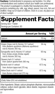 supplement fact label