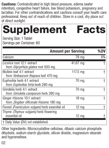  - supplement fact label