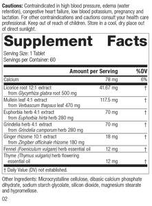 supplement fact label