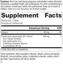 Load image into Gallery viewer, Tribulus, 40 Tablets, Rev 10 Supplement Facts